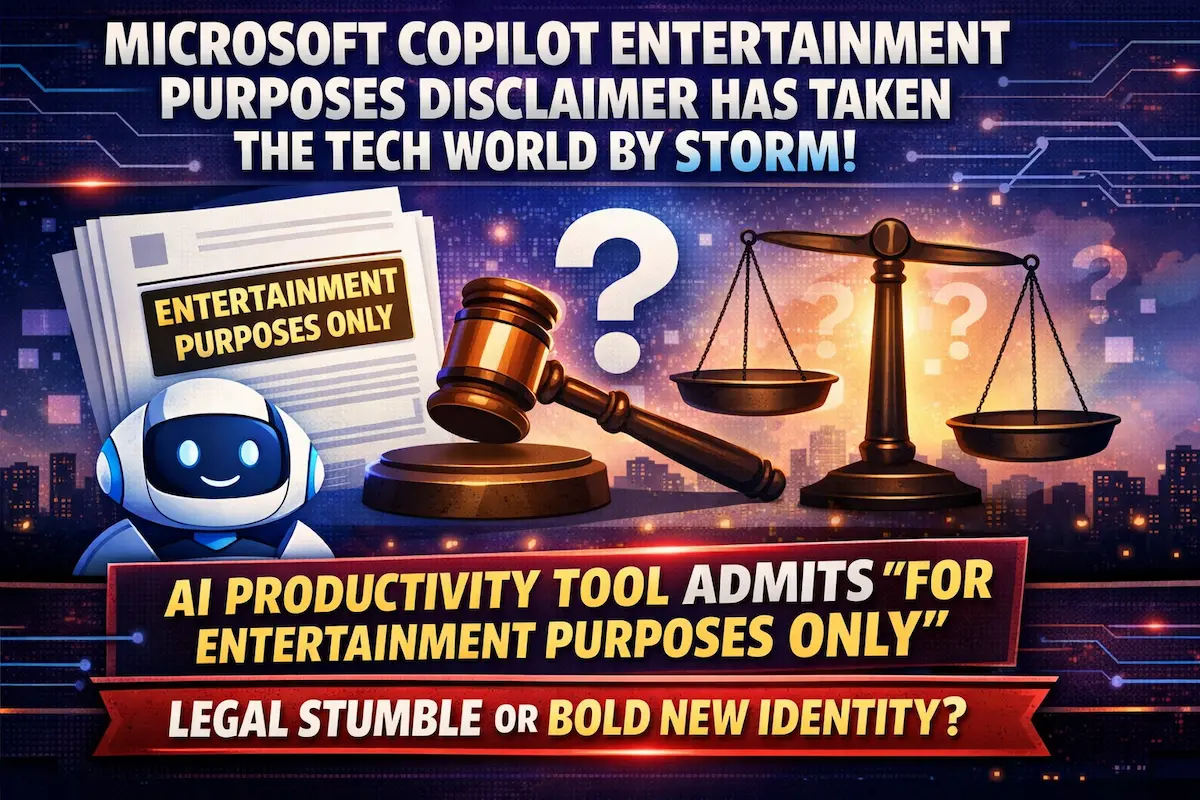 Microsoft Copilot's for entertainment purposes only" — April 2026